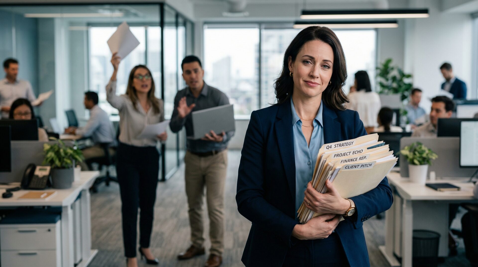 Being Too Nice at Work: 7 Brutal Ways It Silently Stalls Your Career Professional woman in busy office environment.