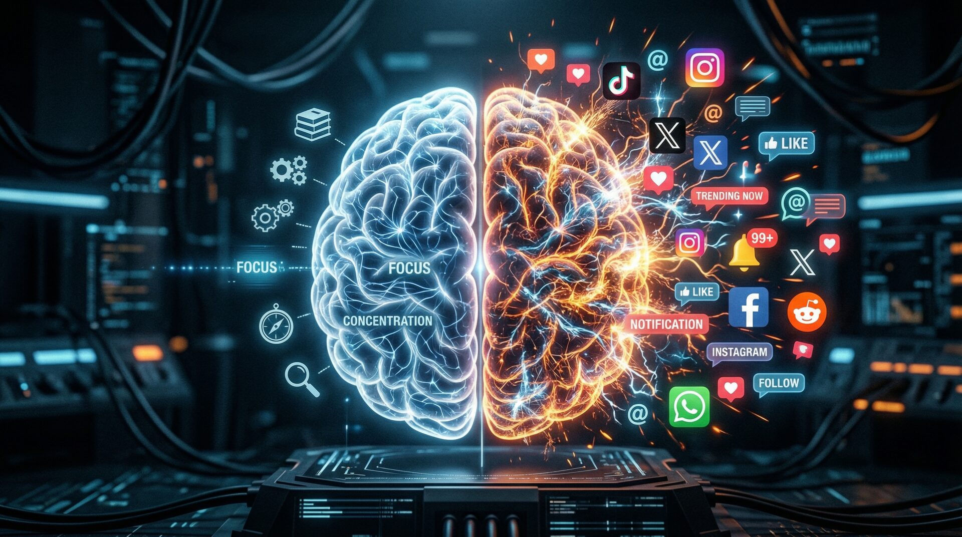 Why Can’t I Focus? 7 Powerful Neuroscience Secrets to Fix Distraction Fast why can’t I focus brain diagram