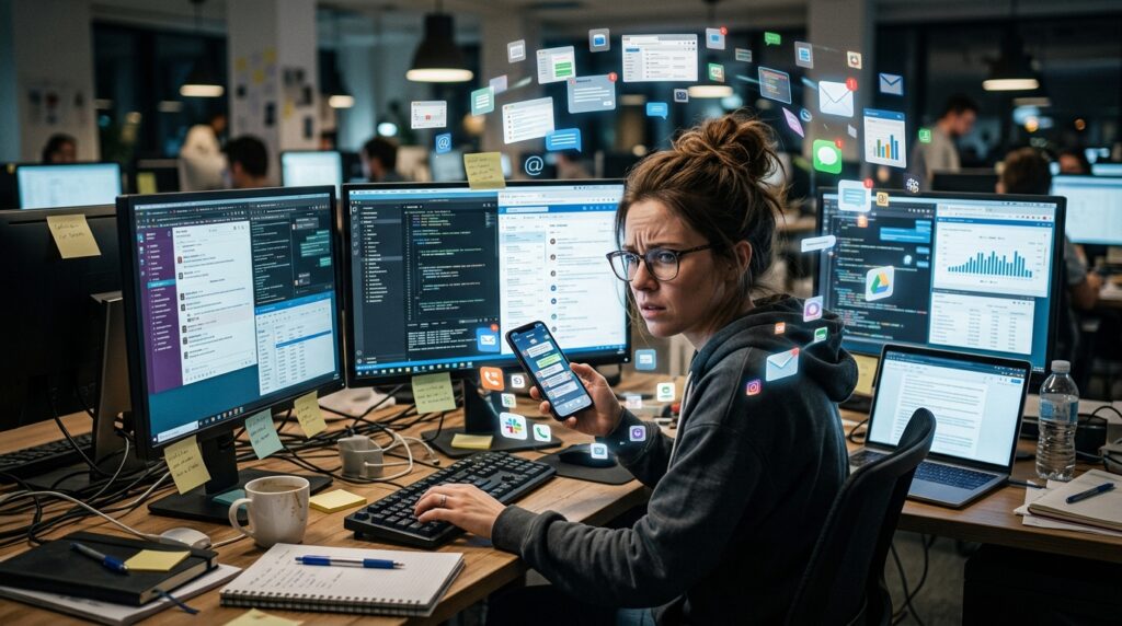 multitasking and attention residue brain fog