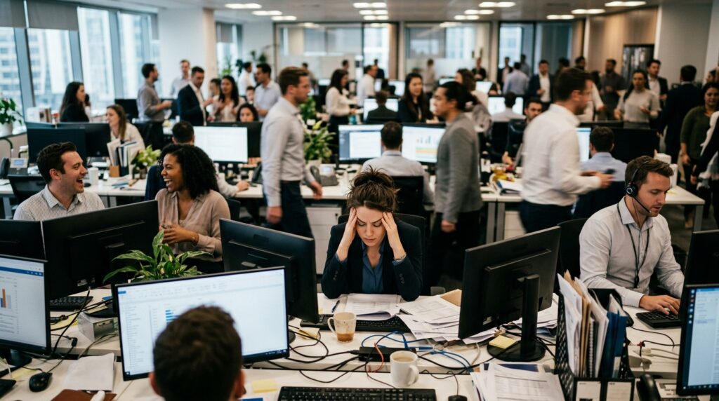open office distraction brain fog