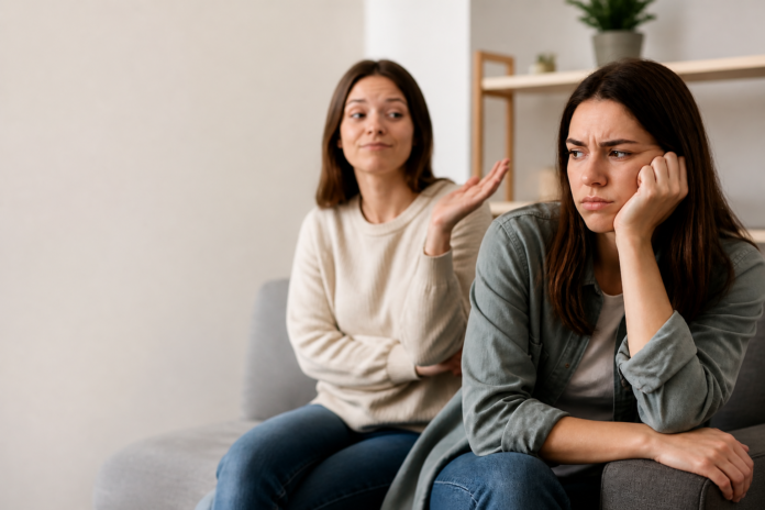 passive-aggressive behavior in friends - one person draining energy from another through toxic friendship signs